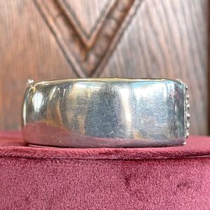 Victorian Silver Embossed Bangle Chester 1882