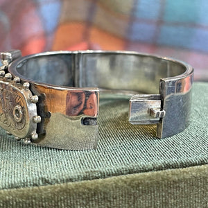 Victorian Silver Buckle Bangle, Dtd. 1884