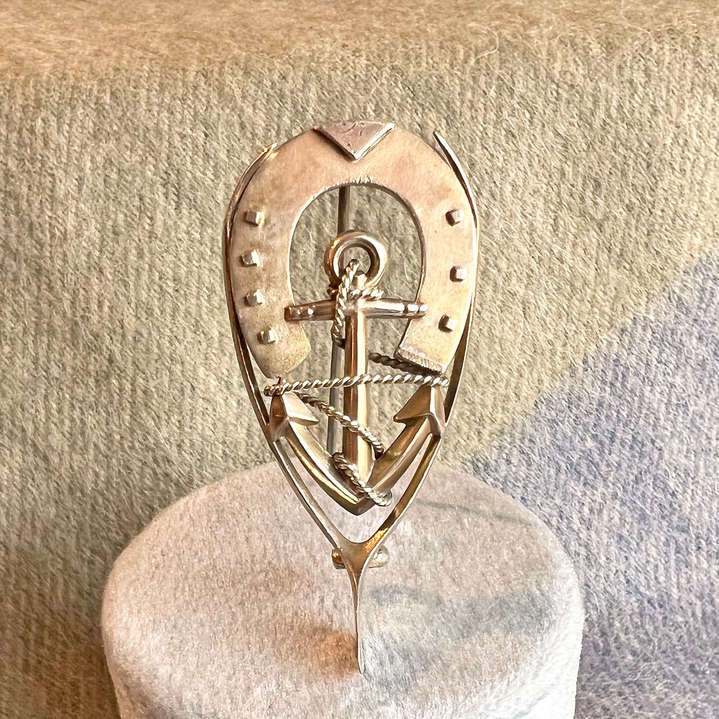 Victorian Silver 'Good Luck' Brooch