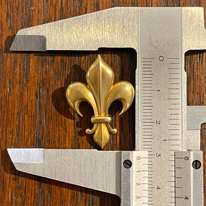 Antique French Fleur-de-lis Brooch, 18k Gold c. 1900