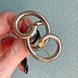 Victorian Sterling Silver Love Knot Brooch