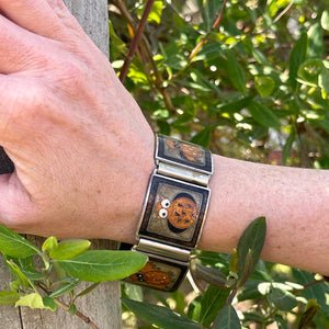 Perli Enamel Mid-Century Owls Bracelet in Metal