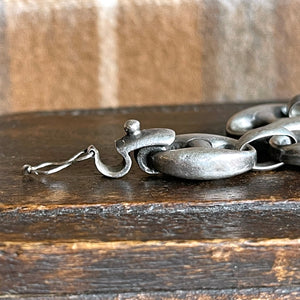 Victorian Silver Anchor Link Bracelet