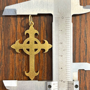 Victorian Celtic-Style Gold Cross Pendant, England, c. 1880