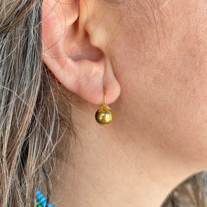 Gold Etruscan Revival Night and Day Earrings