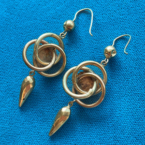 Victorian Love Knot Drop Earrings A Dance of Gold