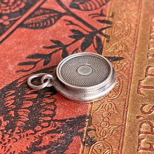 Antique Silver French Compass Fob Pendant