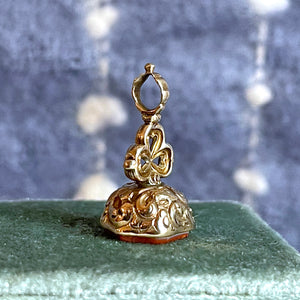 Georgian Gold-Cased Carnelian Fob Seal, England, c. 1800