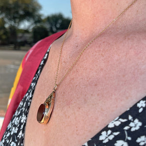 Victorian 9K Gold Carnelian and Bloodstone Spinner Fob Pendant, c.1870s