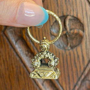 Georgian Gold Fob "Sarah" Pendant 15k Carnelian