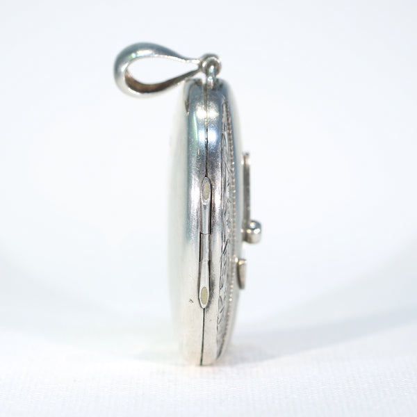 Birmingham year 1885 Victorian Sterling Silver Locket Pendant