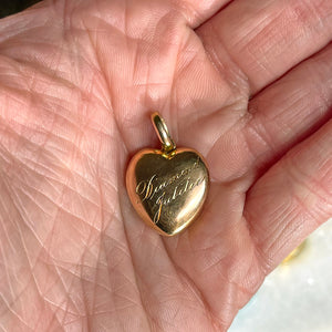 Victorian 15k Gold Heart Locket – Queen Victoria’s Diamond Jubilee, 1897