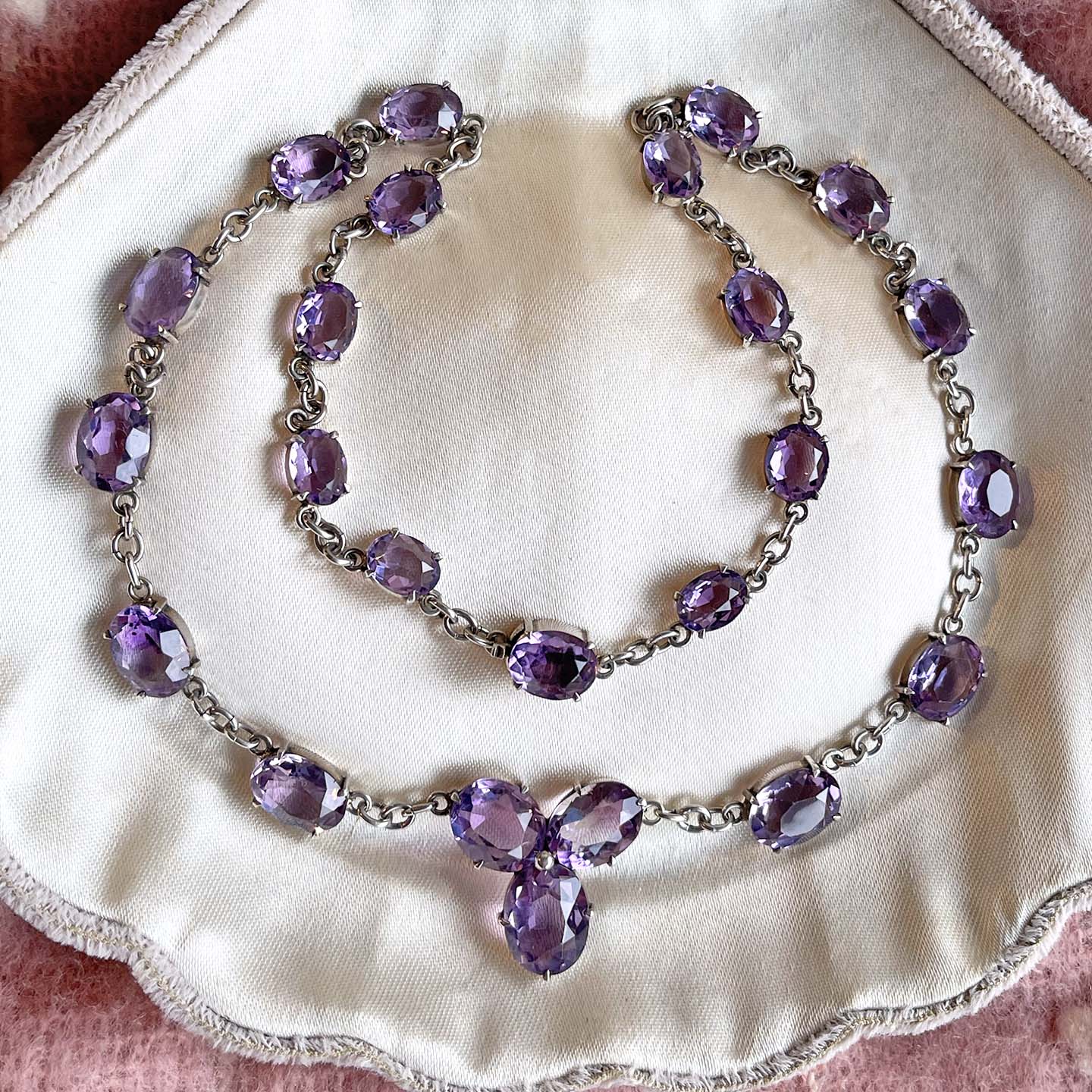 Vintage Amethyst and Silver Necklace