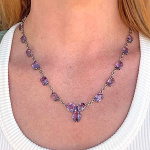 Vintage Amethyst and Silver Necklace