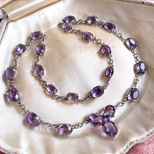 Vintage Amethyst and Silver Necklace