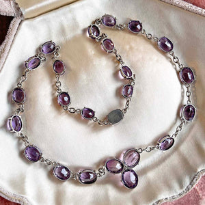 Vintage Amethyst and Silver Necklace