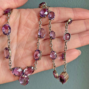 Vintage Amethyst and Silver Necklace