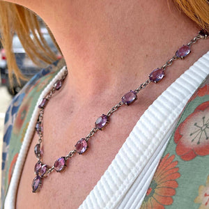 Vintage Amethyst and Silver Necklace