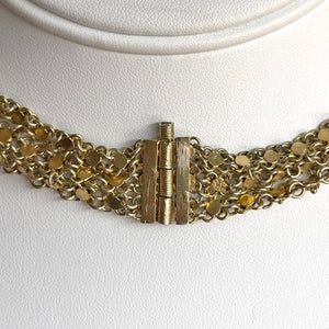 Vintage Silver Gilt Fringe Necklace