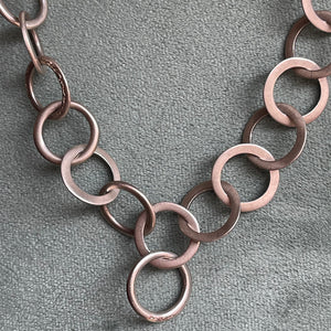 Sterling Silver Modernist Edinburgh Link Necklace, 1980