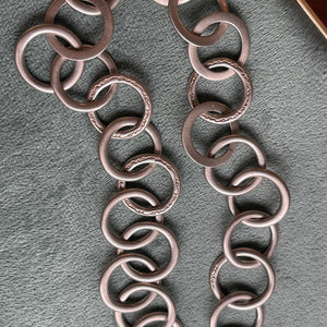 Sterling Silver Modernist Edinburgh Link Necklace, 1980