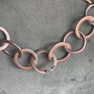 Sterling Silver Modernist Edinburgh Link Necklace, 1980