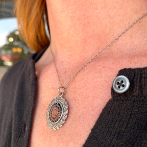 Vintage Silver Dartboard Watch Fob Pendant, England, Circa 1920