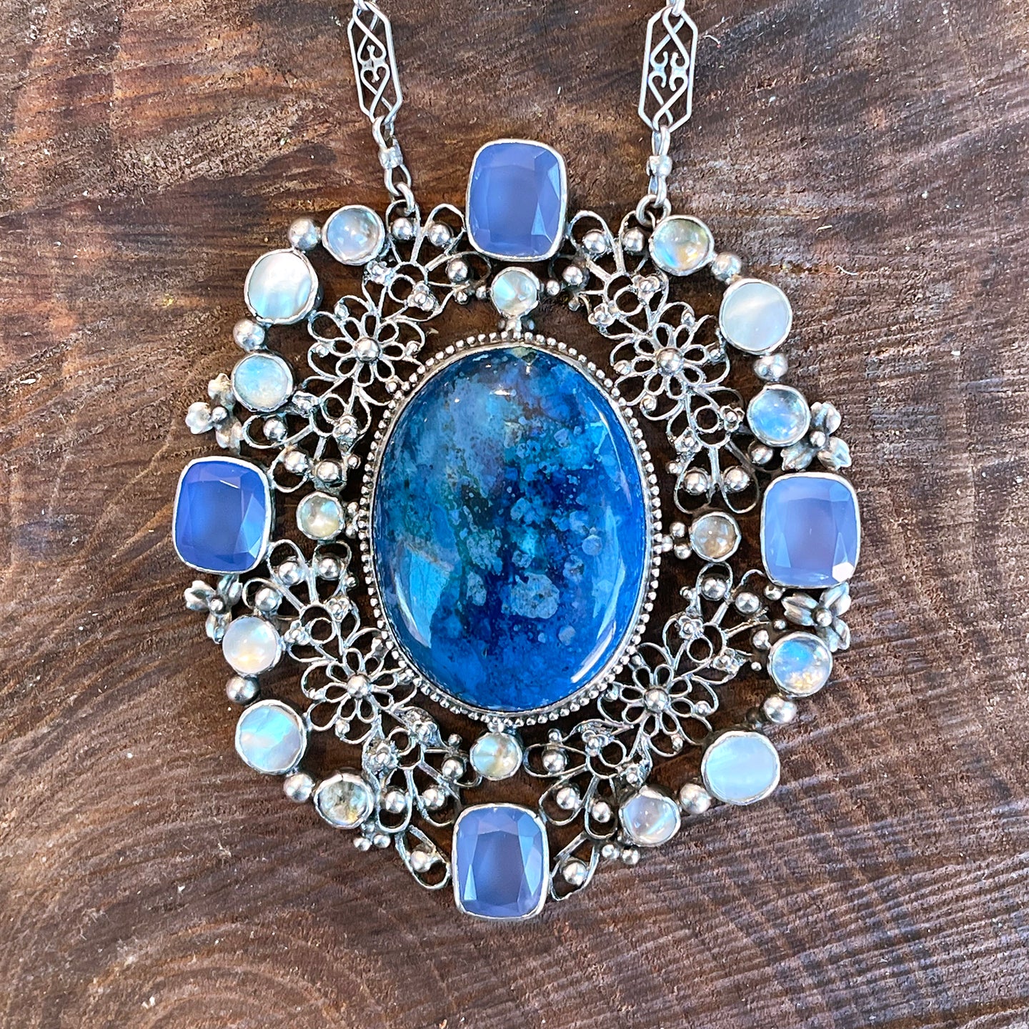 Blue Floating Pearl Necklace – Linda Allard Jewelry