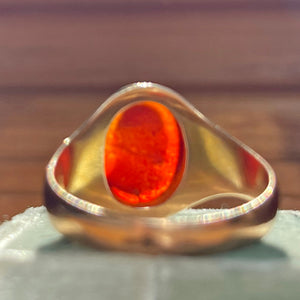 Victorian 15K Carnelian Shakespeare Cameo Ring