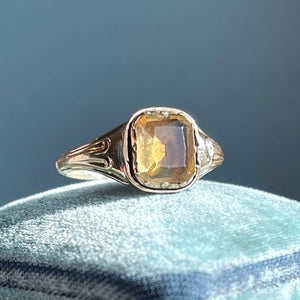 Georgian Foiled Paste Ring 15k Gold Circa 1800