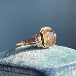 Georgian Foiled Paste Ring 15k Gold Circa 1800