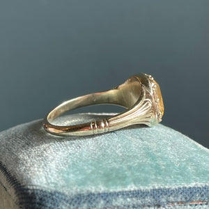 Georgian Foiled Paste Ring 15k Gold Circa 1800