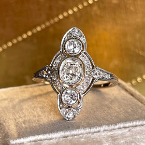 Belle Époque Platinum 14k Gold Diamond Ring