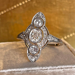 Belle Époque Platinum 14k Gold Diamond Ring