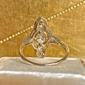 Belle Époque Platinum 14k Gold Diamond Ring