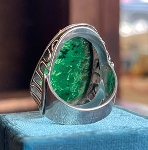 Enamel Still Life Silver Ring