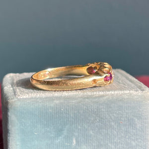 Victorian Ruby Diamond Gold Ring, Birmingham 1900