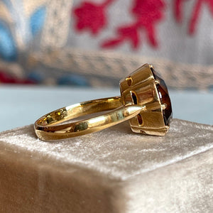 1930s Tourmaline Ring in 18kt Gold: A Rich Autumnal Glow