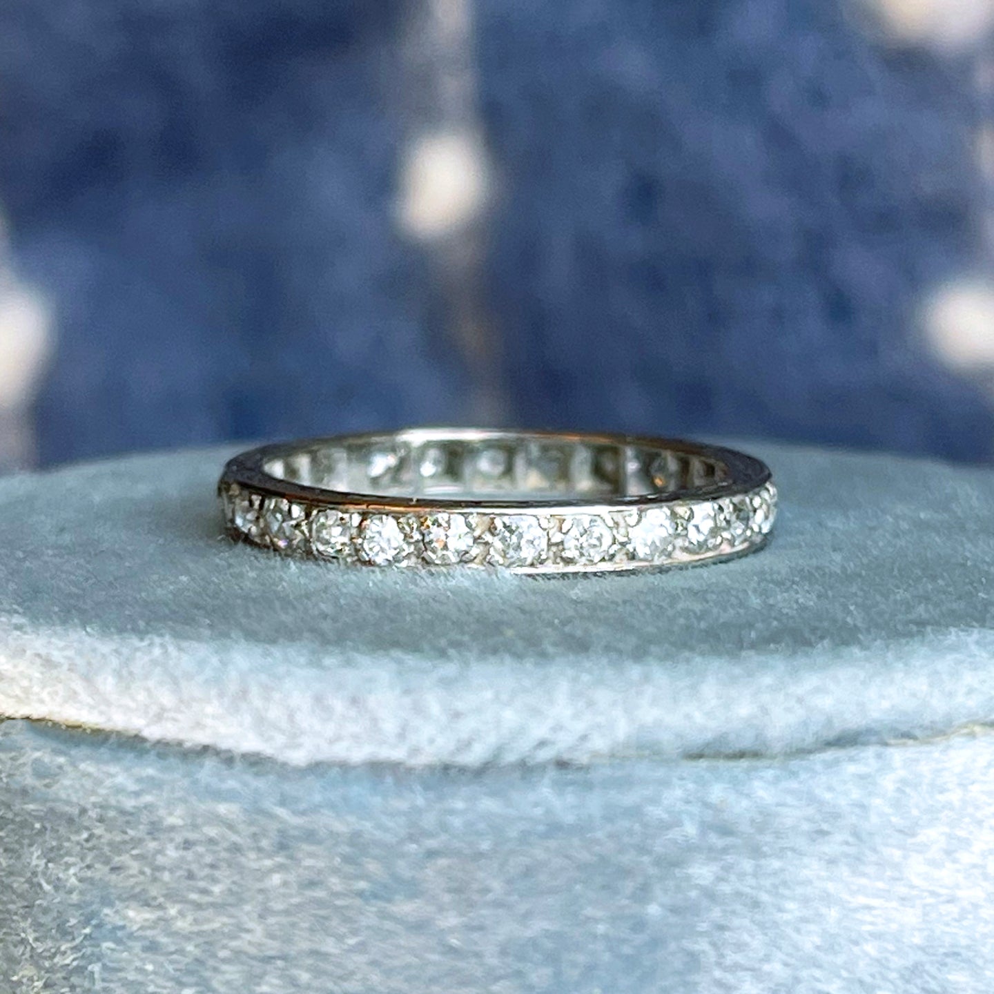 Antique Platinum Diamond Eternity Band Ring – A Circle of Light, c.1920