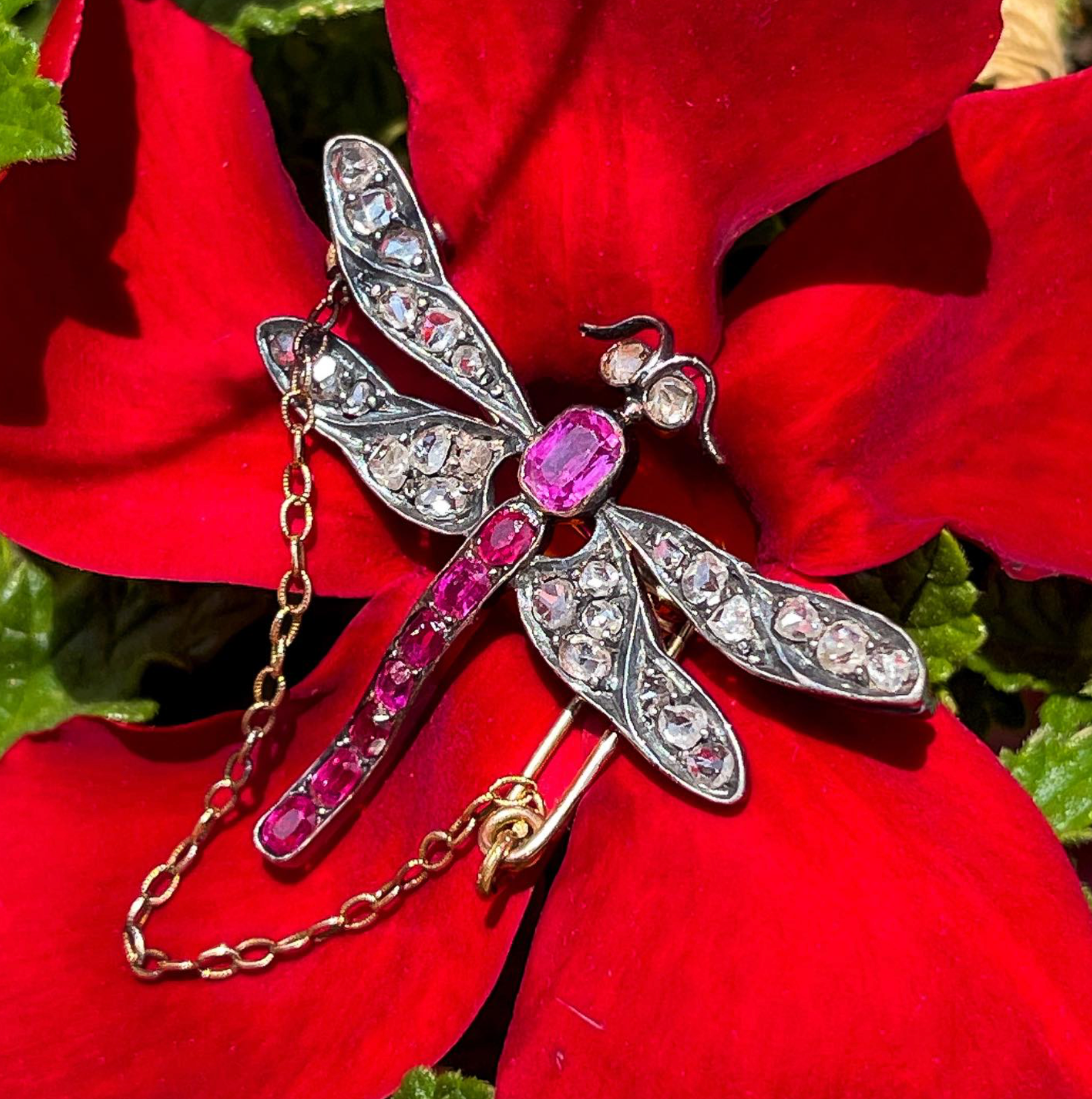 Dragonfly Artisan Enamels from France with Faceted Peacock Freshwater Pearls and Pink selling Tourmaline, Gift for Her