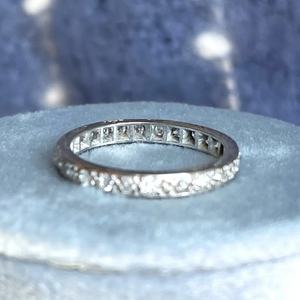 Antique Platinum Diamond Eternity Band Ring – A Circle of Light, c.1920