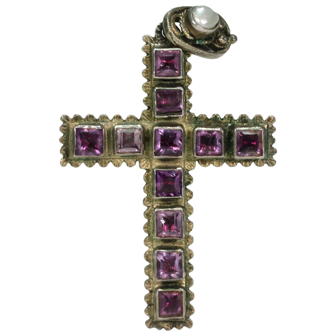 Amethyst cross on sale