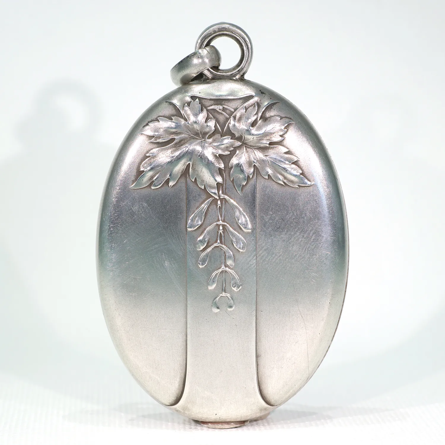 ART NOUVEAU outlet Silver LOCKET Pendant Necklace