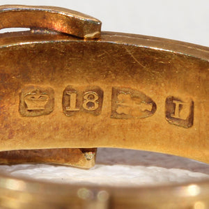 Gold Victorian Opening Buckle Ring Hair Memorial